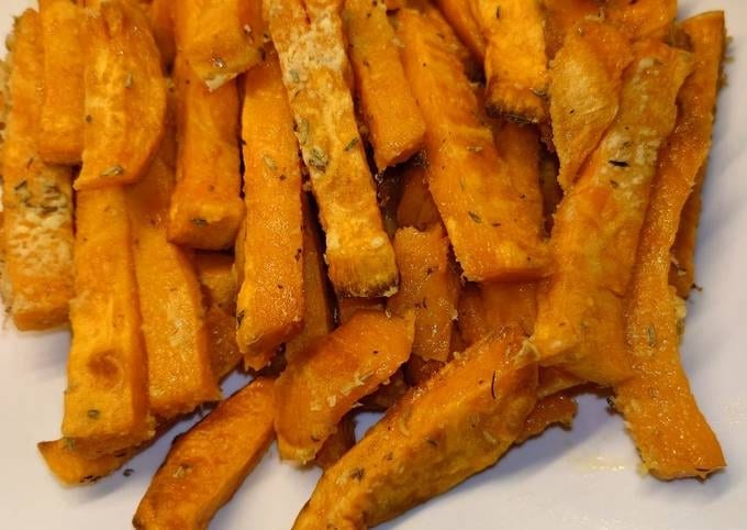 як запекти батат у духовці часточками