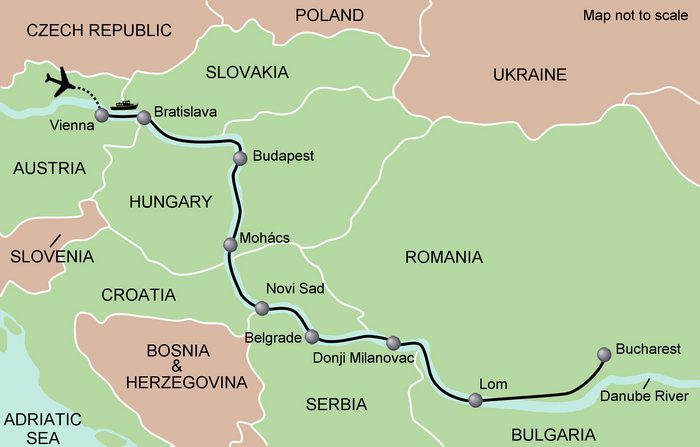 куди впадає дунай